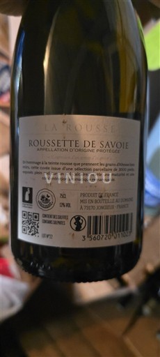 Saboya y Bugey Roussette de Saboya Domaine Carrel & Senger La Rousse 2022