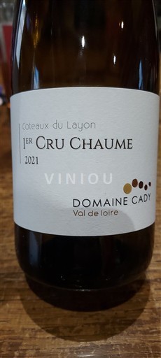 Loire-dalen Ikke specificeret Domaine Cady 1er Cru Chaume 2021
