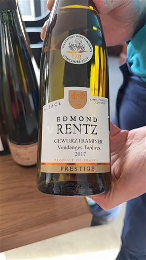 Alsacia No especificado Vendanges Tardives Edmond Rentz Prestige 2017