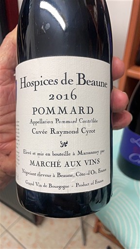 Bourgogne Pommard Hospices de Beaune Raymond Cyrot 2016