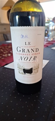Languedoc ja Roussillon Pays d'Oc Les Deux Aristos Le Grand Noir Cabernet Syrah 2020