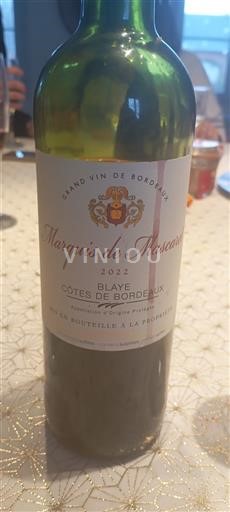 Vine Rouge sec Marquis de Muscardin 2022 Frankrig Bordeaux Blaye-Côtes-de-Bordeaux AOC