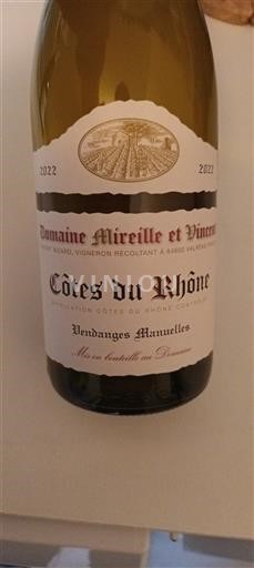 Rhônen laakso Côtes-du-rhône Domaine Mireille et Vincent 2022