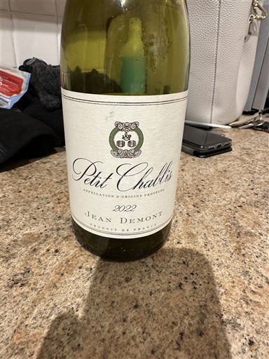 Burgundi Petit-chablis Jean Demont 2022