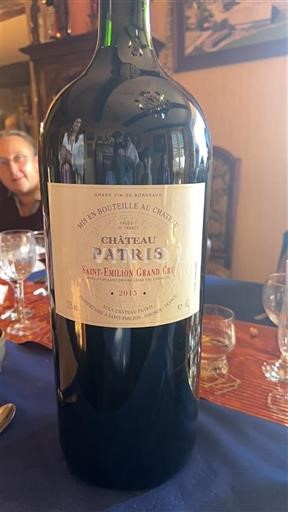 Bordeaux Saint-Émilion Grand Cru Grand Cru Château Patris 2015