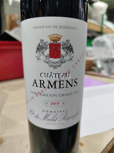 Bordeaux Saint-Émilion Grand Cru Château Armens 2019