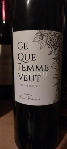 Bordeaux Blaye-côtes-de-bordeaux Château Haut Bourcier Ce que femme veut 2018