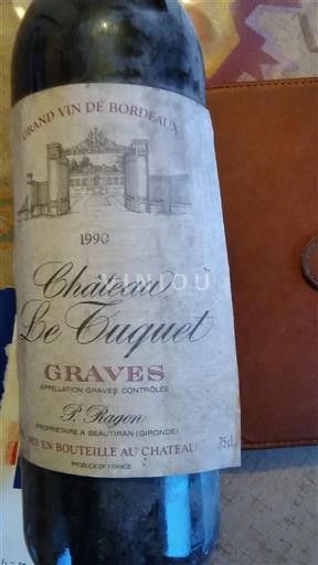 Bordeaux Graves Château Le Cuquet 1990
