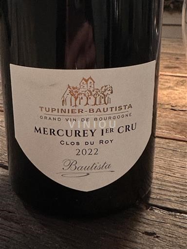 Burgundsko Mercurey Premier Cru Tupinier-Bautista Clos du Roy Bautista 2022