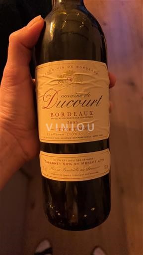 Bordéus Domaine Ducourt Timor 2003
