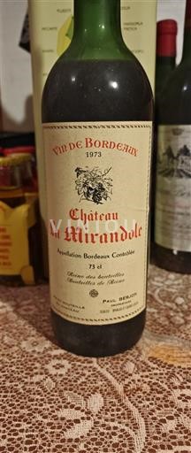 Bordeaux Château La Mirandole 1973