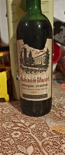 Bordeaux Puisseguin-saint-émilion Château Martet 1971