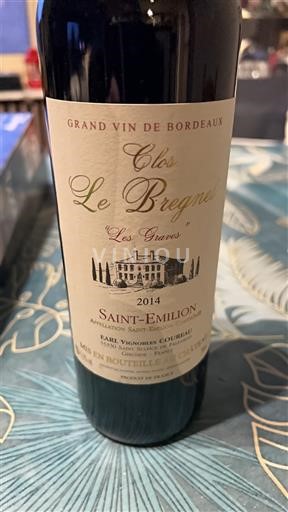 Bordeaux Saint-Émilion Clos Le Brégnet Les Graves 2014