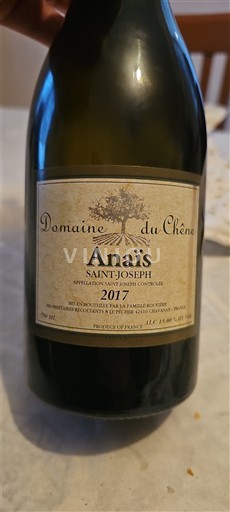 Vini Blanc sec Anaïs Domaine Chêne 2017 Francia Valle del Rodano Saint-Joseph AOC