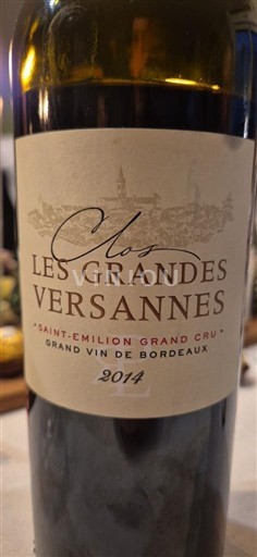 Bordeaux Saint-Émilion Grand Cru Clos Les Grandes Versannes 2014