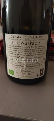 Alsazia Crémant d'Alsazia Robert Roth Brut de Grès 2023