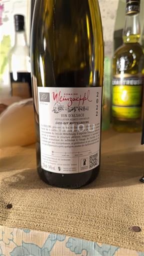 Elsass Riesling Domaine Weinzaepfel Lieu-dit Mittelbourg 2022