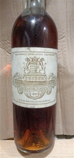 Bordeaux Sauternes Château Filhot 1967