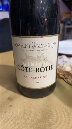 Vale do Ródano Côte-rôtie Domaine Bonserine La Sarrasine 2010