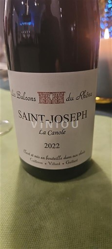 Wines Rouge sec La Canole Les Balcons du Rhône 2022 France Rhône Valley Saint Joseph AOC
