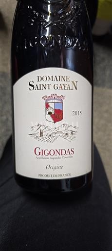 Valle del Rodano Gigondas Domaine Saint Gayan Origine 2015