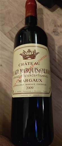 Vine Rouge sec Grand Cru Exceptionnel Château Blain-Marquis d'Aligre 2009 Frankrig Bordeaux Margaux AOC