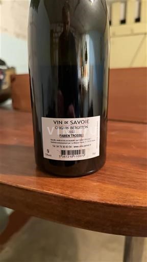 Savoja in Bugey Chignin-Bergeron Fabien Trosset 2022