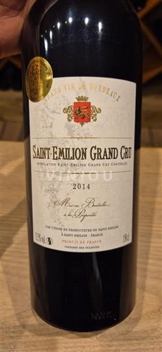 Bordeaux Saint-Émilion Grand Cru Union de Producteurs de Saint-Emilion 2014