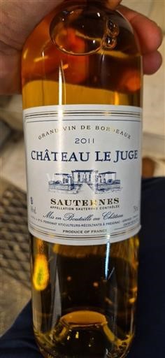 Bordeaux Sauternes Château Le Juge 2011