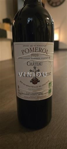 Bordeaux Pomerol Château La Croix St Vincent 2020