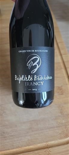 Bourgogne Irancy Baptiste Bienvenu 2018