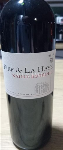 Bordeaux Saint-Estèphe Fief de La Haye 2018