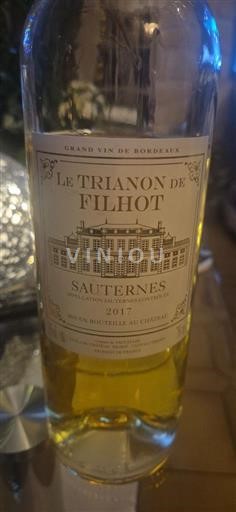 Bordeaux Sauternes Château Filhot Le Trianon de Filhot 2017