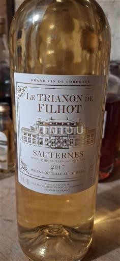 Bordeaux Sauternes Château Filhot Le Trianon de Filhot 2017