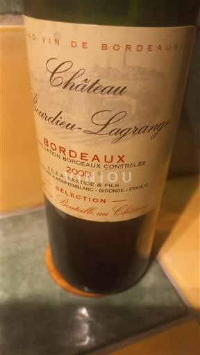Burdeos Bordeaux Château Bourdieu-Lagrange Sélection 2005