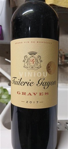 Vine Rouge sec Tuilerie Gayon 2017 Frankrig Bordeaux Graves AOC