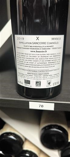 Valle del Loira Sancerre Domaine Foussier X 2019