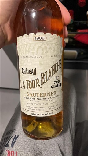 Bordeaux Sauternes Premier Cru Château La Tour Blanche 1982