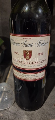 Burdeos Saint-Émilion Gran Cru Grand Cru Château Saint-Hubert 1993