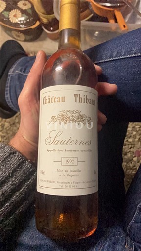 Vinhos Blanc liquoreux Château Thibaut 1990 França Bordéus Sauternes AOC