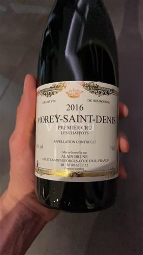 Burgundsko Morey-saint-denis Premier Cru Alain Brune Les Chaffots 2016