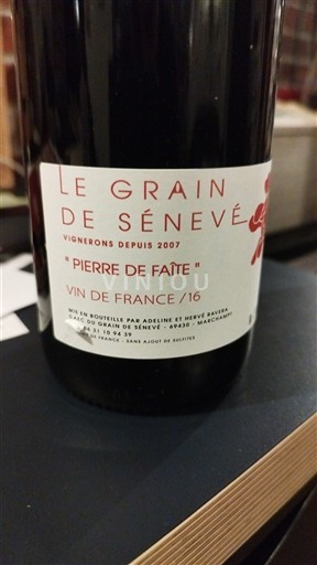 Beaujolais Niet gespecificeerd Le Grain de Sénevé Pierre de Faîte 2016