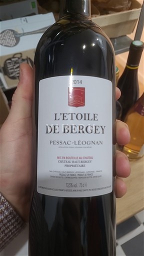 Vinhos Rouge sec L'Étoile de Bergey Château Bergey 2014 França Bordéus Pessac-Léognan AOC