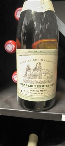 Burgundsko Chablis Premier Cru Domaine Chardonnay Mont de Milieu 2015