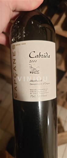 Catalonia Montsant Capçanes Cabrida 2000