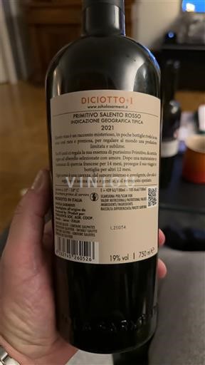 Apulia Wines Primitivo di Manduria Salento Diciotto 1 2021