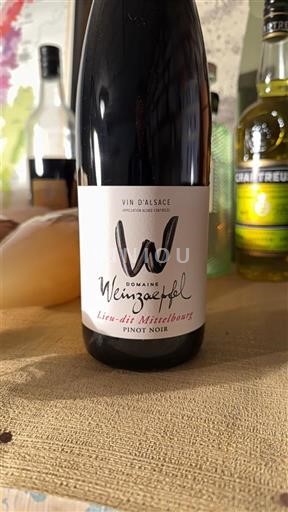 Alsace Pinot noir Domaine Weinzaepfel Lieu-dit Mittelbourg Pinot Noir 2022