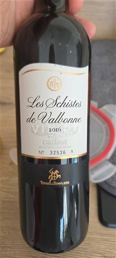 Rosellón Collioure Terres des Templiers Les Schistes de Vallbonne 2016