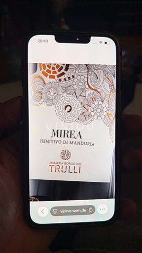 Puglia Primitivo di Manduria Masseria Borgo dei Trulli Mirea 2022
