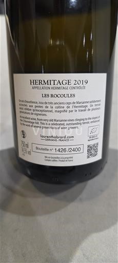 Vallée du Rhône Hermitage Laurent Habrard Les Rocoules 2019
